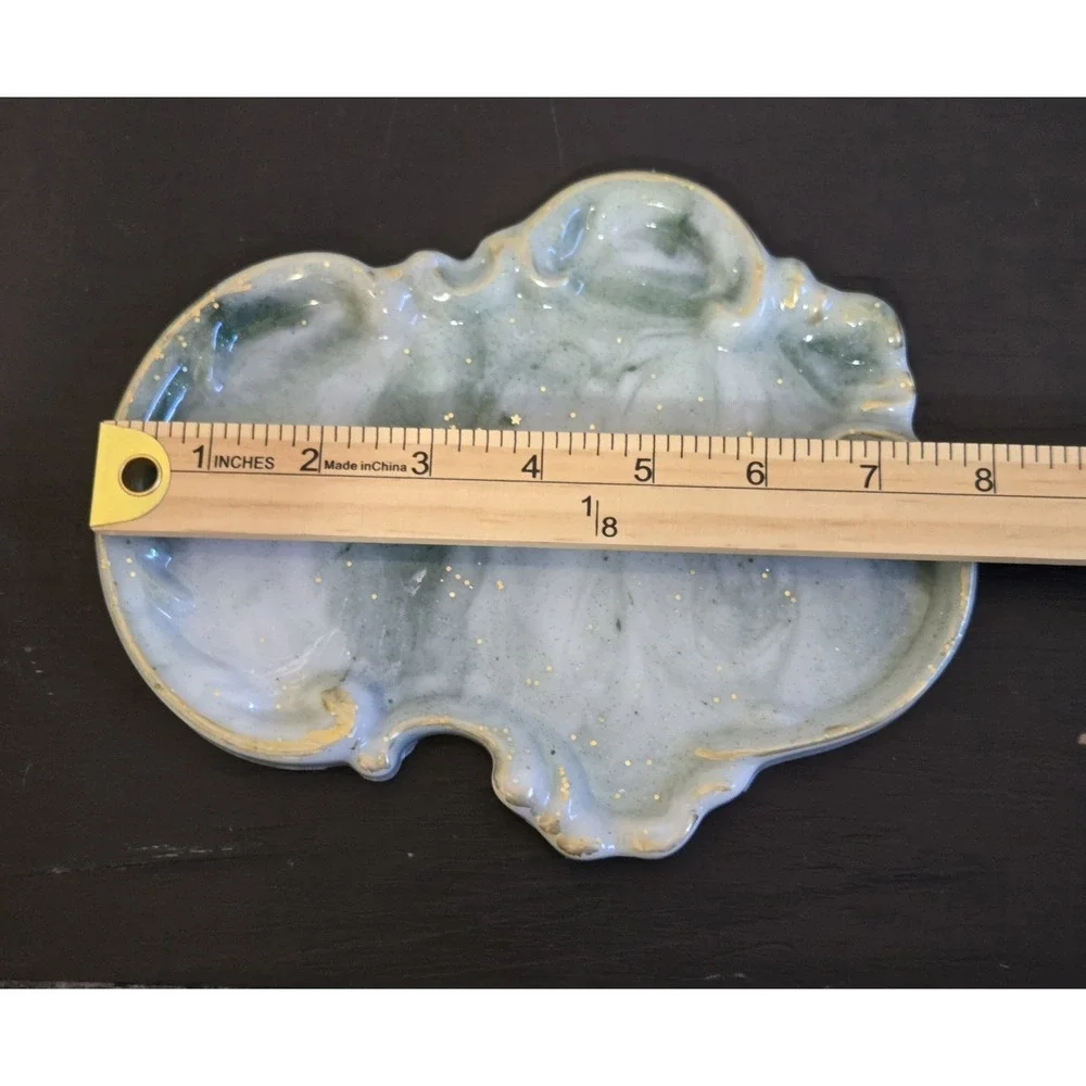 Antique Gold Trinket Tray  Baroque Resin Jewelry Trinket Dish‎ Handmade Decor